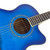 Used Washburn Festival EA15 Mini Jumbo Cutaway Acoustic-Electric Guitar - Flame Transparent Blue 40090-S000085811 View 9