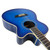 Used Washburn Festival EA15 Mini Jumbo Cutaway Acoustic-Electric Guitar - Flame Transparent Blue 40090-S000085811 View 4