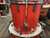 Used Cannon Percussion 4 PC SHELL KIT AS IS NO RESO HOOPS Drum Shell Kit Red 40012-S000318567 View 9