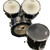 Used Tama 4 PC IMPERIAL STAR W/ TOM MOUNTS Drum Kit Black 20" Kick Drum 41136-S000158548 View 4