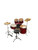 Used Ludwig ACCENT FULL DRUM KIT Drum Shells and Hardware Red 41134-S000010354 View 3