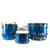 Used Ludwig Super Classic 3 piece 1965 Vintage Drum Shell Kit Blue Sparkle View 1