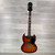 Used Epiphone SG G-400 Deluxe Quilt Top Electric Guitar - Root Beer Burst 40112-S000186100 View 3
