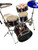 Used Ludwig 5PC ACCENT CS JUNIOR SET Drum Shell Kit Black 41136-S000159650 View 1