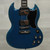 Used Epiphone Exclusive SG Custom Electric Guitar Blue 40015-S000348233 View 1