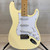 Used Leo Jaymz S-Style Electric Guitar – Vintage White – SSS Pickups – Maple Fingerboard 41108-S000068831 View 2