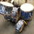 Used Slingerland 4PC SHELLPAK VINTAGE PARTIAL REWRAP Drum Shell Kit Blue 40111-S000201383 View 3