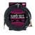 Ernie Ball P06086 Braided Straight to Right Angle Instrument Cable- 18 foot Black View 1