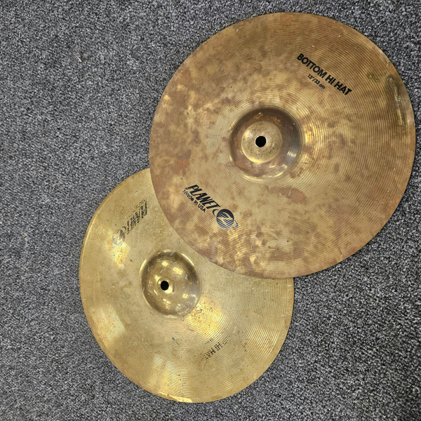 Used Meinl 13IN HCS HI HATS KEYHOLE Hi Hat Cymbals 13
