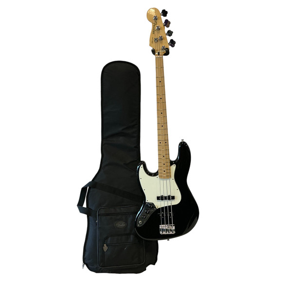 Used Fender AERODYNE JAZZ BASS J Type Bass Guitar Black 4-String