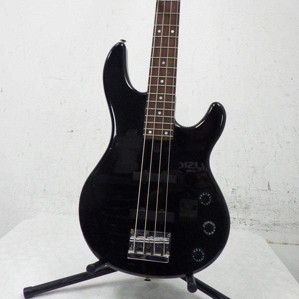 Used Squier MB-4 SKULLS Bass Guitar Black 4-String