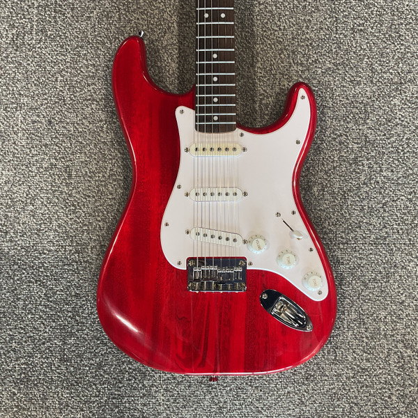 Used Oscar Schmidt ODC HSS S Type Electric Guitar Red 6-String