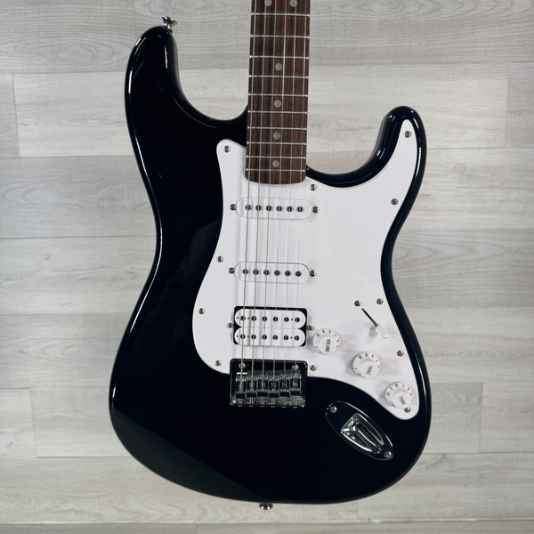 Used Donner DST-152 S Type Electric Guitar Black 6-String