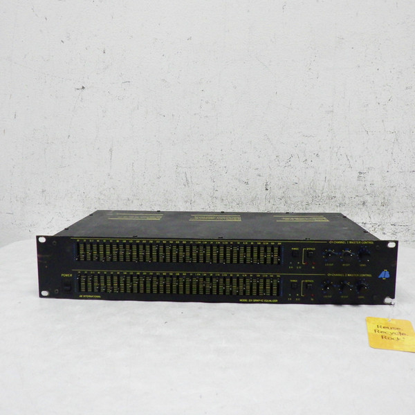 Ashly GQ215, Stereo 15 Band Graphic Equalizer, Eq, Vintage Rack, As Is