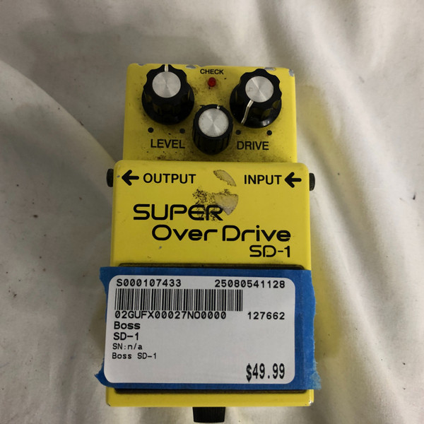 Used Boss SD-1 SUPER OVERDRIVE Overdrive Pedal