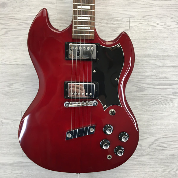 Used Samick TORINO SG Type Electric Guitar Red 6-String