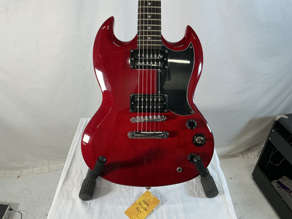 Used Samick SG-21 SG Type Electric Guitar Cherry Sunburst 6