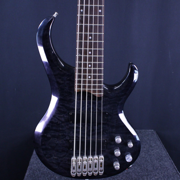 Used Fernandes BLACK WIDOW Modern Metal Bass Guitar Black 4-String