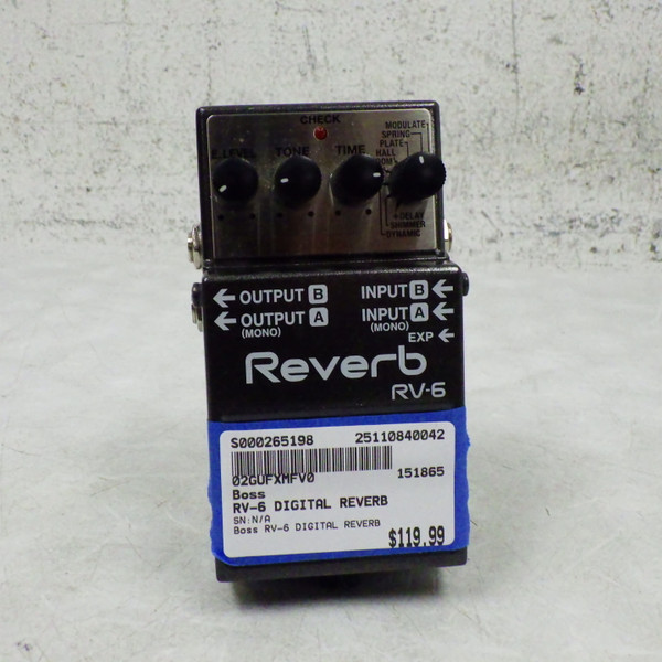 Used Boss RV-6 Reverb Pedal