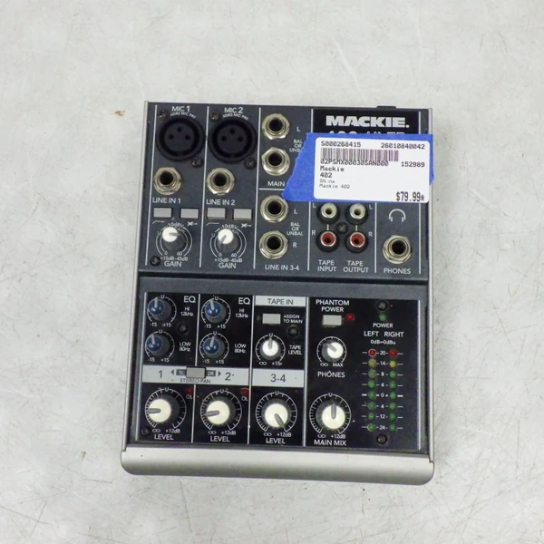Used Yamaha MG8/2FX W/18.5VDC Compact Mixer