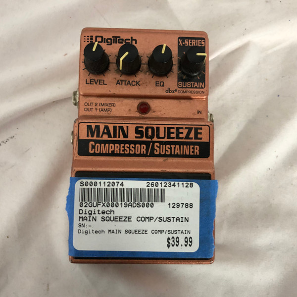 Used Digitech MAIN SQUEEZE COMP/SUSTAIN Compressor Pedal