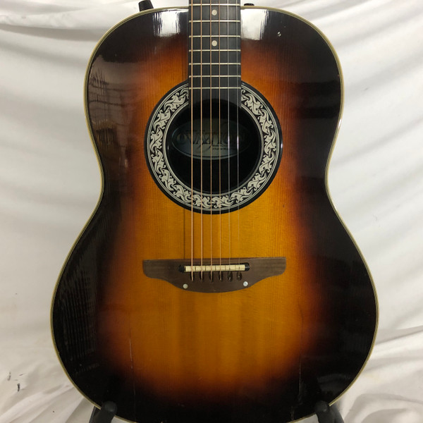 Used Ovation 1711 BALLADEER A/E CRACKED BODY Vintage Solid Top