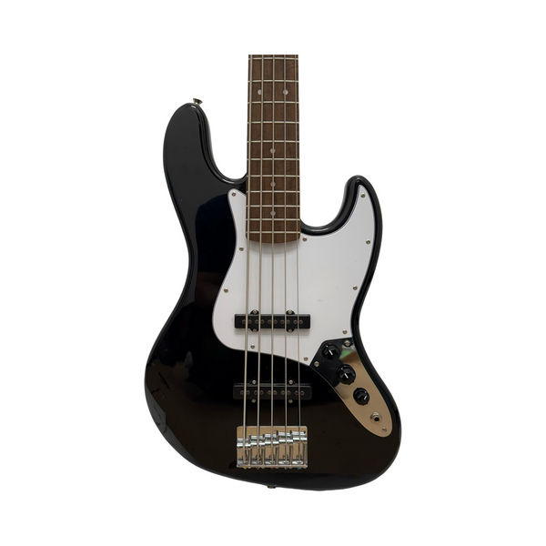 Used Squier AFFINITY JAZZ BASS V J Type Bass Guitar Black 5-String