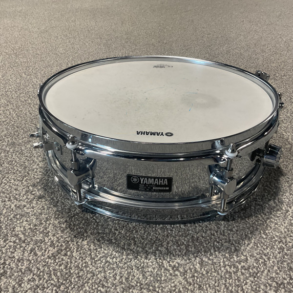 Used Pearl MIRROR CHROME STEEL SHELL SNARE Metal Snare Drum 14