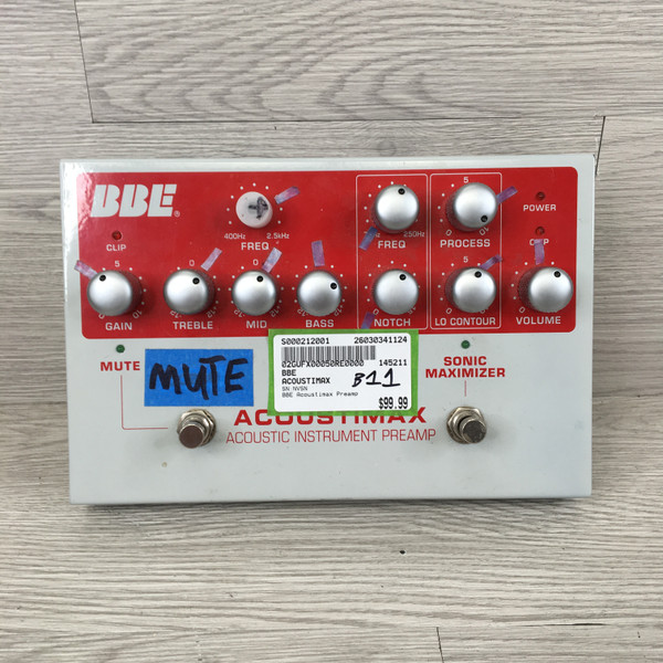 Used BBE ACOUSTIMAX Accoustic PreAmp Pedal