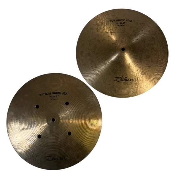 Used Zildjian 13IN A NEW BEAT HI HATS Hi Hat Cymbals 13