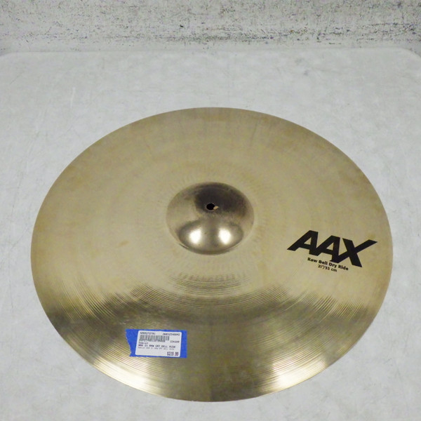Used Sabian AAX 21 RAW DRY BELL RIDE Crash Cymbal 16