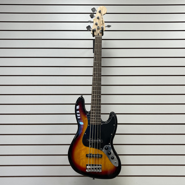 Used Squier JAZZ BASS BY FENDER J Type Bass Guitar Black 4-String