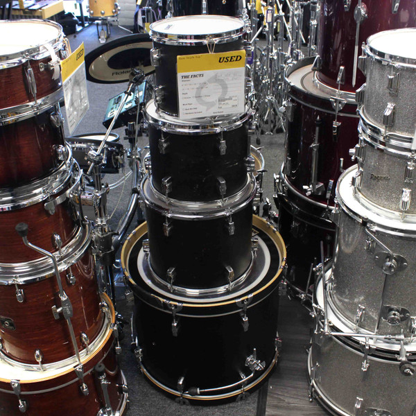 Used Pearl 4PC RHYTHM TRAVELER Drum Shell Kit Black