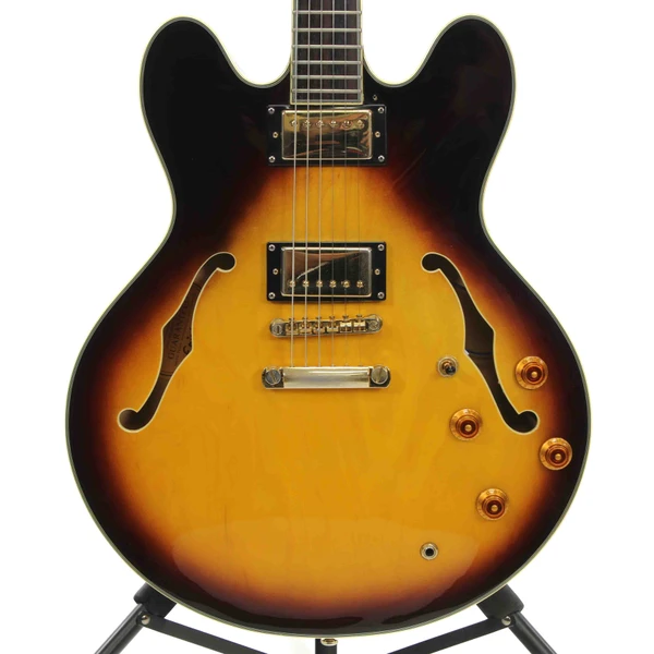 Used Vantage 655 Semi-Hollow Electric Guitar Amber 6-String
