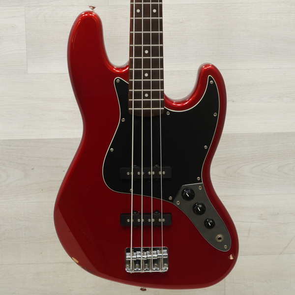 Used Squier AFFINITY JAZZ BASS J Type Bass Guitar Red 4-String