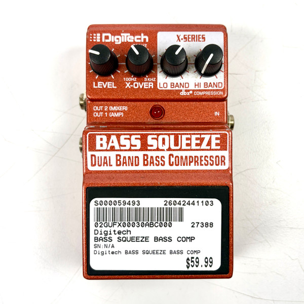 Used Digitech Bass Squeeze Compressor Pedal
