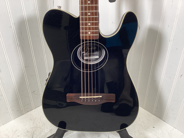 Used Fender Telecoustic Laminate Top Acoustic Guitar Black