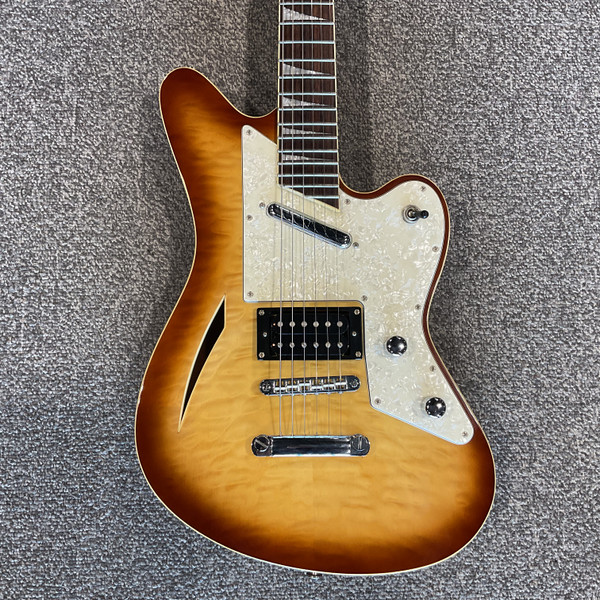 Used Kay K775V JAZZ II REISSUE Semi-Hollow Electric Guitar Black 6