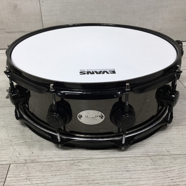 Used Ludwig LM404 ACROLITE BLACK GALAXY SNARE Metal Snare Drum 14