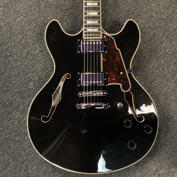 Used Kay K775V JAZZ II REISSUE Semi-Hollow Electric Guitar Black 6