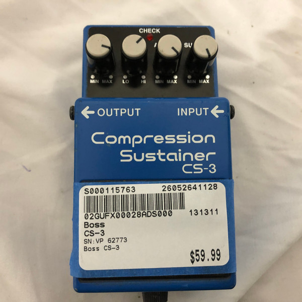 Used Boss CS-3 COMPRESSION SUSTAINER Compressor Pedal