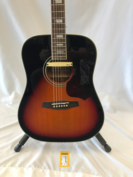 Used Ibanez AEL20E-TBS-14-02 Acoustic Guitar Transparent Blue Sunburst