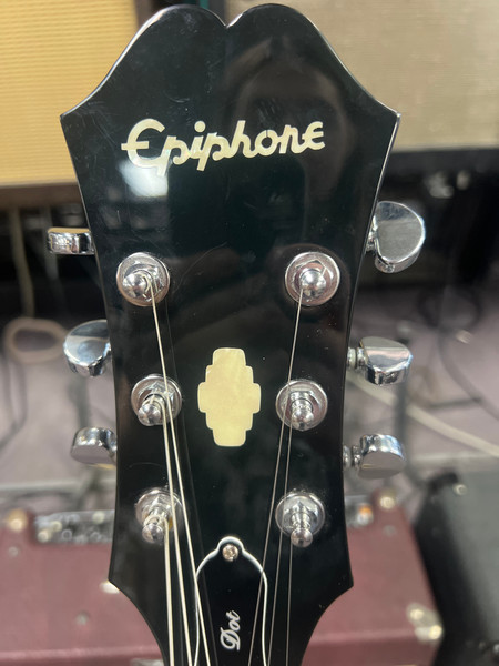 Used Epiphone DOT EBONY --NECK REPAIR Semi-Hollow Electric Guitar