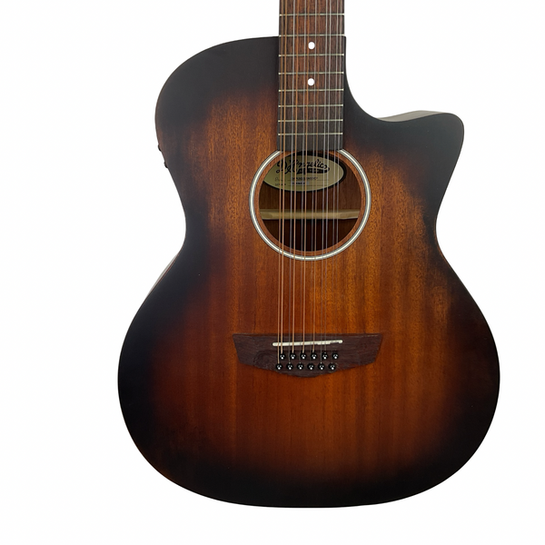 Used Ovation CELEBRITY DELUXE CDX44 Solid Top Acoustic Guitar Blue