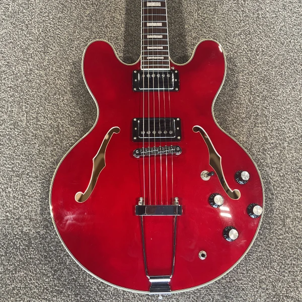 Used Firefly FF338 Semi-Hollow Electric Guitar Red 6-String