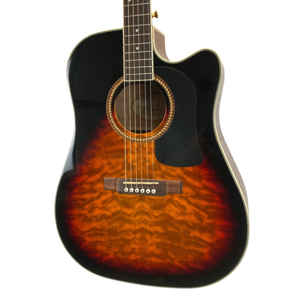 Used Yamaha FG830 Laminate Top Acoustic Guitar Cherry Sunburst