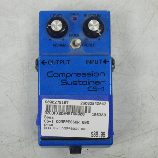 Used Boss CS-1 COMPRESSION SUSTAINER Compressor Pedal