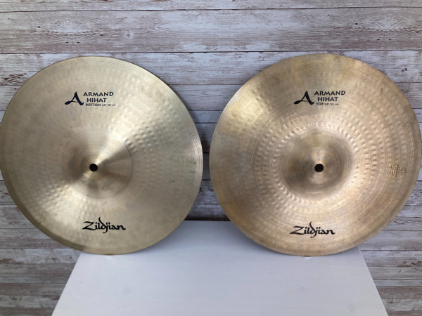 Used Zildjian 14IN AVEDIS A CUSTOM HH Hi Hat Cymbals 14