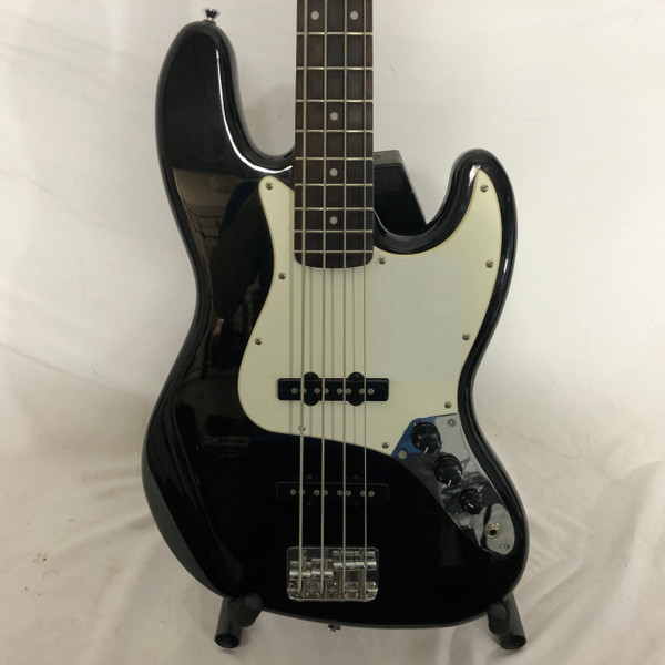Used Squier AFFINITY FRETLESS JAZZ BASS J Type Bass Guitar Black 4