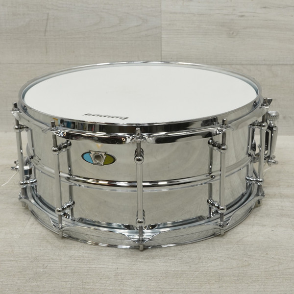 Used Slingerland FESTIVAL NO 141 CHROME STEEL 8 LUG Metal Snare